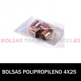 BOLSA POLIPROPILENO SIN CIERRE 4X25