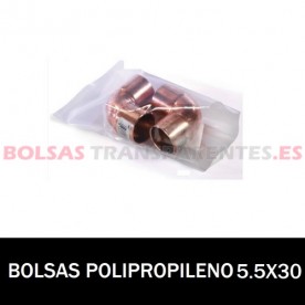 BOLSA POLIPROPILENO SIN CIERRE 5.5X30