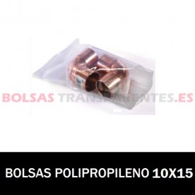 BOLSA POLIPROPILENO SIN CIERRE 10X15