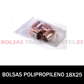 BOLSA POLIPROPILENO SIN CIERRE 18X25