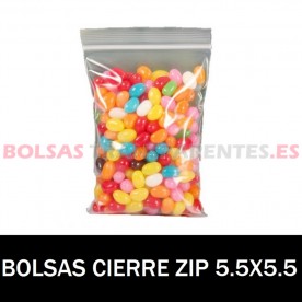 BOLSAS POLIETILENO CON AUTOCIERRE 5.5X5.5