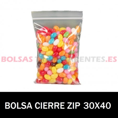 BOLSAS POLIETILENO CON AUTOCIERRE 30X40