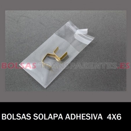 BOLSAS POLIPROPILENO CON SOLAPA ADHESIVA 4X6