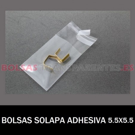 BOLSAS POLIPROPILENO CON SOLAPA ADHESIVA 5.5X5.5