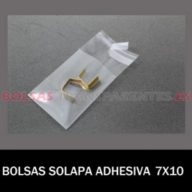 BOLSAS POLIPROPILENO CON SOLAPA ADHESIVA 7X10