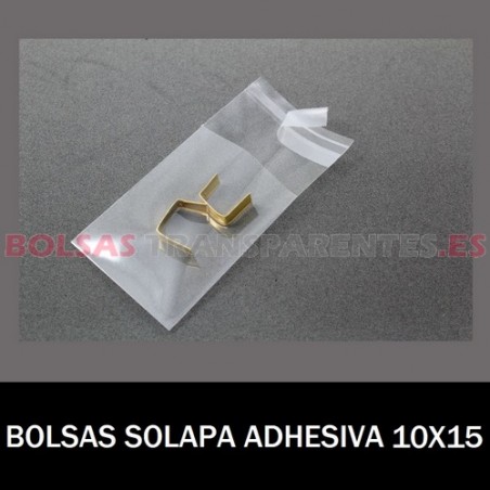 BOLSAS POLIPROPILENO CON SOLAPA ADHESIVA 10X15