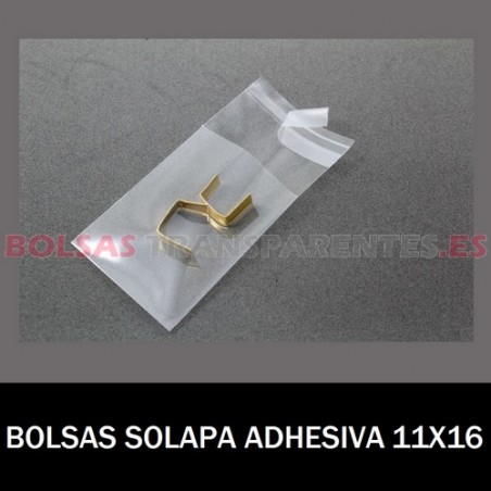 BOLSAS POLIPROPILENO CON SOLAPA ADHESIVA 11X16