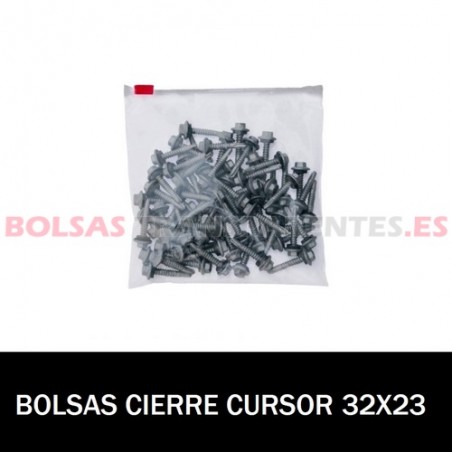 BOLSAS TRANSPARENTES CON CIERRE CURSOR 32X23