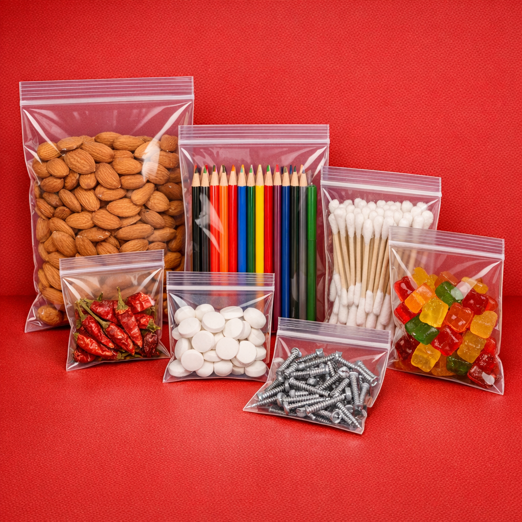 bolsa de plastico zip transparente