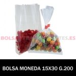 BOLSAS TRANSPARENTES 15X30 MONEDAS