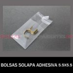 BOLSAS TRANSPARENTES SOLAPA ADHESIVA 5.5X5.5