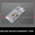 BOLSAS TRANSPARENTES SOLAPA ADHESIVA 7X40