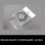 BOLSAS TRANSPARENTES SOLAPA ADHESIVA REFUERZO Y EUROTALADRO 13.5X21